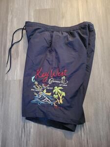 VINTAGE Polo Sport Ralph Lauren Swim Trunks Adult Large Key West RL 67 Blue Mens
